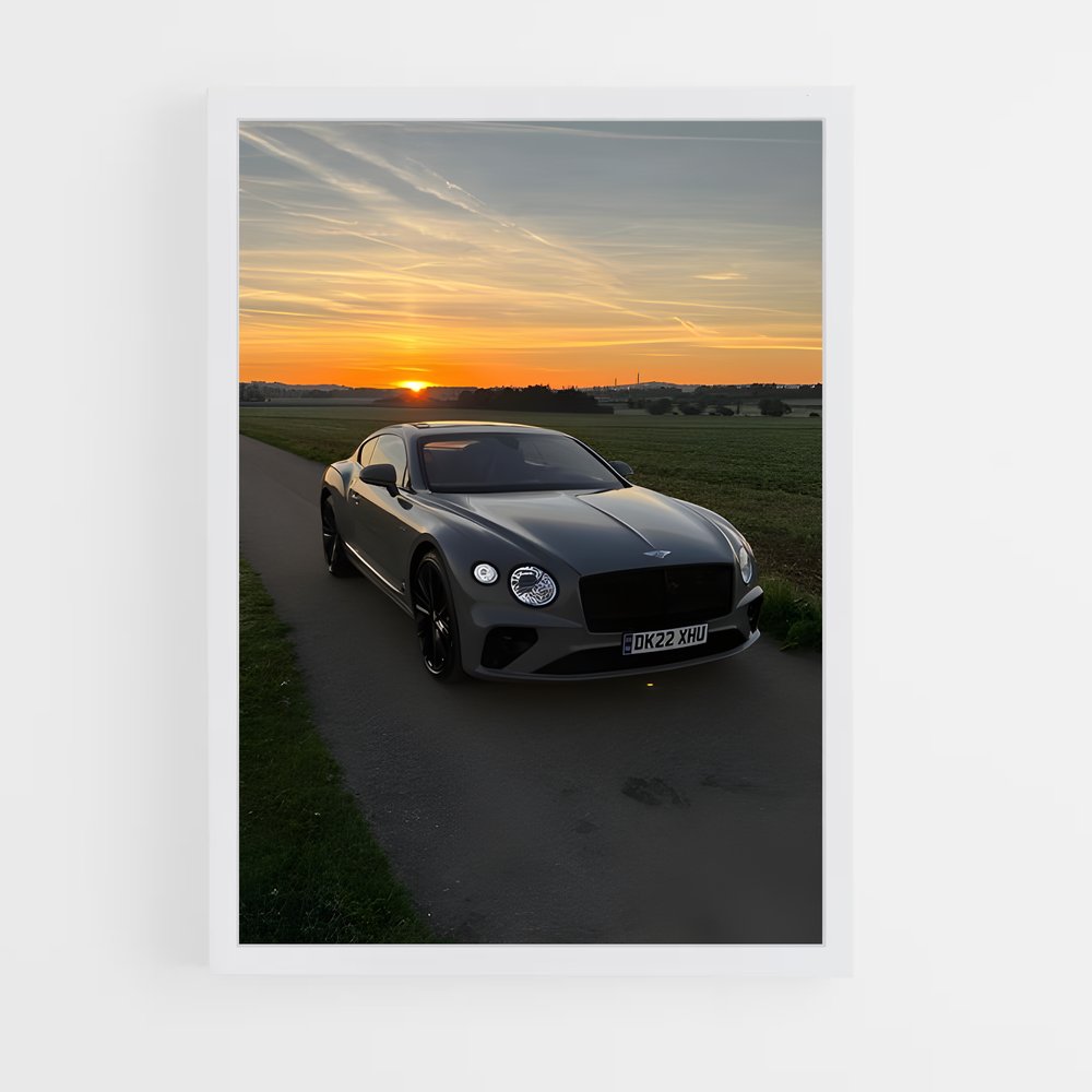 Poster Sunset on Speed – affiche Bentley (vue 3)